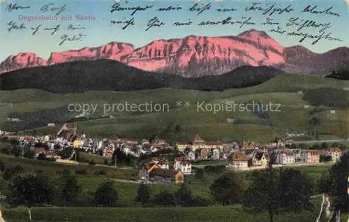 AK / Ansichtskarte Degersheim  Toggenburg SG Panorama Blick gegen Saentis Appenzeller Alpen