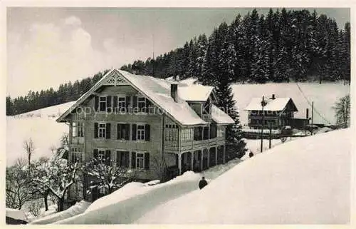 AK / Ansichtskarte Heiligenschwendi THUN BE Pension Niesenblick im Winter