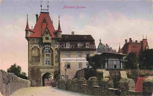 AK / Ansichtskarte MEIssEN Elbe Sachsen Burgtor