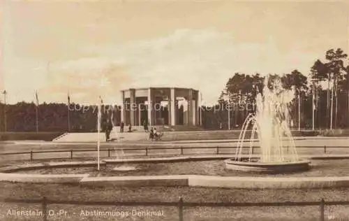 AK / Ansichtskarte Allenstein OLSZTYN Ostpreussen PL Abstimmungs Denkmal