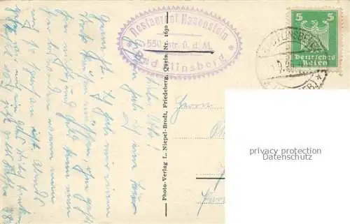 AK / Ansichtskarte Bad Flinsberg Swieradow Zdroj PL Am Hasenstein