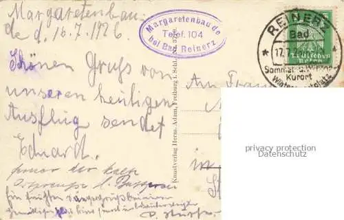 AK / Ansichtskarte Bad Reinerz Niederschlesien Duszniki-Zdroj PL Kohlauertal mit Margareten Baude