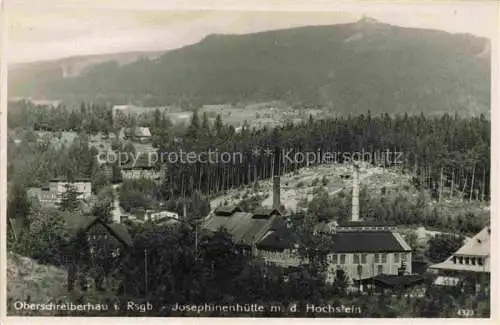 AK / Ansichtskarte Oberschreiberhau Ober-Schreiberhau Szklarska Poreba Riesengebirge PL Josephinenhuette mit Hochstein