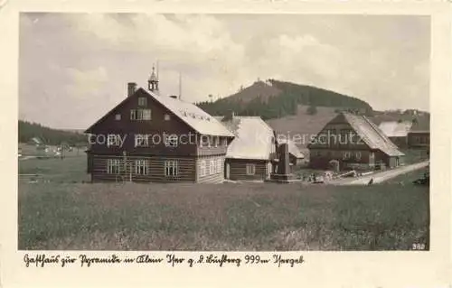 AK / Ansichtskarte Klein-Iser Jizerka Korenov Riesengebirge CZ Gasthaus zur Pyramide