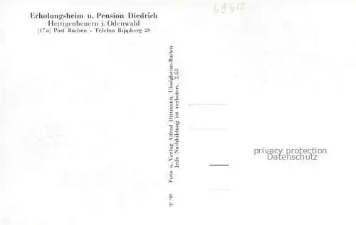 AK / Ansichtskarte Hettigenbeuern Buchen Odenwald BW Erholungsheim Diedrich Panorama