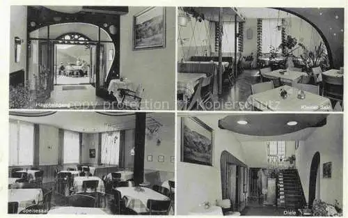 AK / Ansichtskarte Hettigenbeuern Buchen Odenwald BW Erholungsheim Diedrich Haupteingang Kleiner Saal Speisesaal Diele