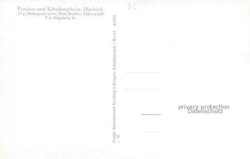 AK / Ansichtskarte Hettigenbeuern Buchen Odenwald BW Goetzenturm Erholungsheim Diedrich Panorama