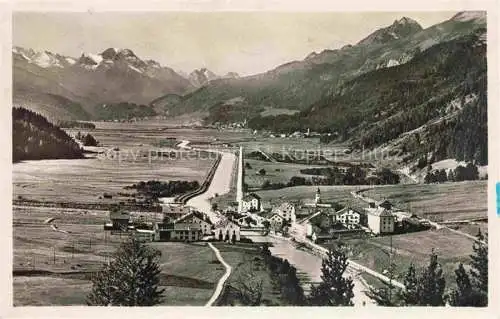 AK / Ansichtskarte Ponte Albula La Punt-Chamues-ch GR Panorama Blick von der Ruine Guardaval auf Ponte und Oberengadin
