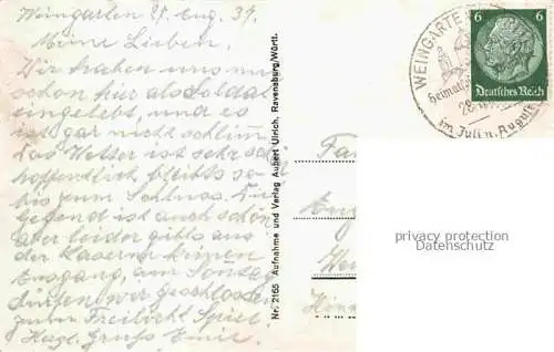 AK / Ansichtskarte Weingarten  Wuerttemberg BW Kaserne