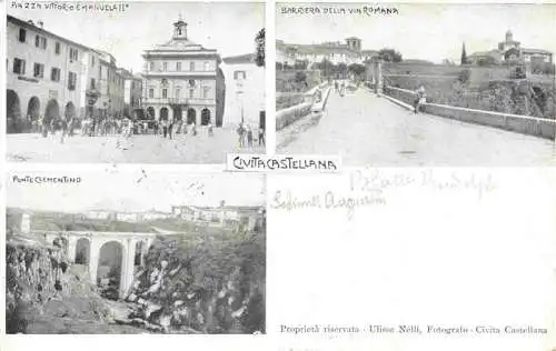 AK / Ansichtskarte Civita Castellana Viterbo Lazio IT Piazza Vittorio Emanuele Barriera della Via Romana Ponte Clementino