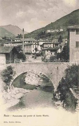 AK / Ansichtskarte Asso Como Lombardia IT Panorama dal ponte di Santa Marta