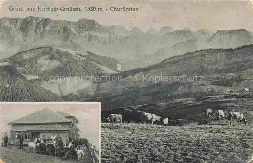 AK / Ansichtskarte Hochalp 1530m Urnaesch SG Panorama Blick gegen Churfirsten