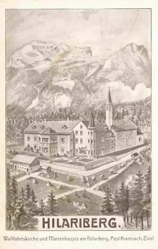 AK / Ansichtskarte Kramsach-Achenrain Tirol AT Wallfahrtskirche und Marienhospitz am Hilariberg Kuenstlerkarte