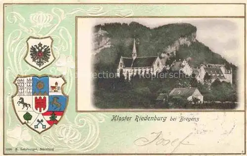 AK / Ansichtskarte BREGENZ Vorarlberg Bodensee Kloster Riedenburg Wappen
