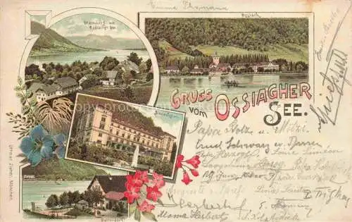 AK / Ansichtskarte Ossiachersee Kaernten AT Panorama Steindorf Annenheim Sattendorf Litho
