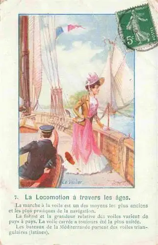 AK / Ansichtskarte Dampfer Oceanliner Le Loitier Locomotion travers les ages 