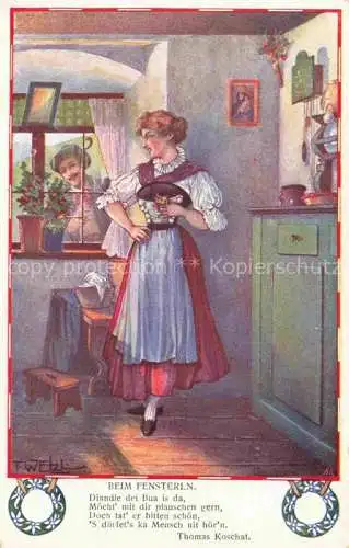 AK / Ansichtskarte Welzl T Kuenstlerkarte Beim Festern 