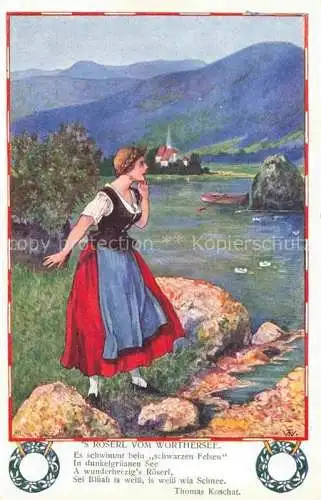 AK / Ansichtskarte Welzl T Kuenstlerkarte Roserl vom Worthersee 