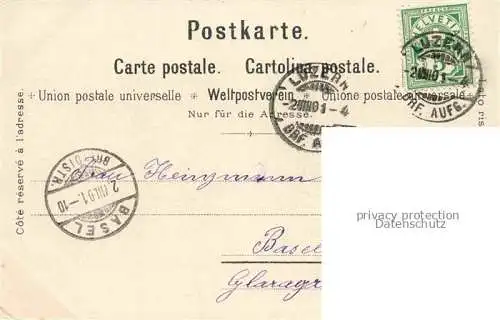 AK / Ansichtskarte STEINMANN C. Schweiz Kuenstlerlitho Nr. Luzern Bahnhof Dampfschifflaende