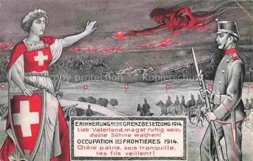 AK / Ansichtskarte HELVETIA Grenzbesetzung 