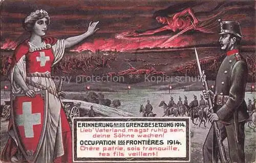 AK / Ansichtskarte HELVETIA Grenzbesezung