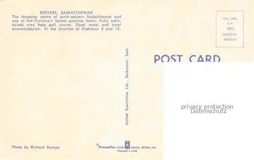 AK / Ansichtskarte Redvers Saskatchewan Canada Fliegeraufnahme