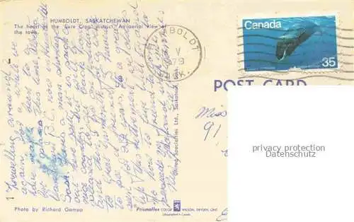 AK / Ansichtskarte Humboldt Saskatchewan Canada Fliegeraufnahme