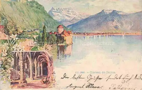 AK / Ansichtskarte CHILLON Chateau de Montreux VD Vue d'ensemble