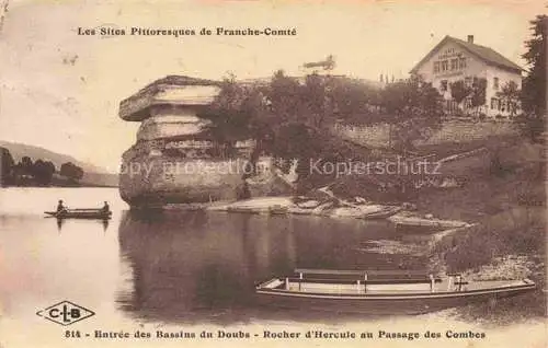 AK / Ansichtskarte Les Combes Pontarlier 25 Doubs Entree des Bassins du Doubs Rocher d'Hercule au Passage des Combes