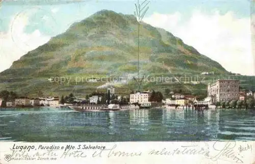 AK / Ansichtskarte Paradiso Lago di Lugano TI e Monte San Salvatore