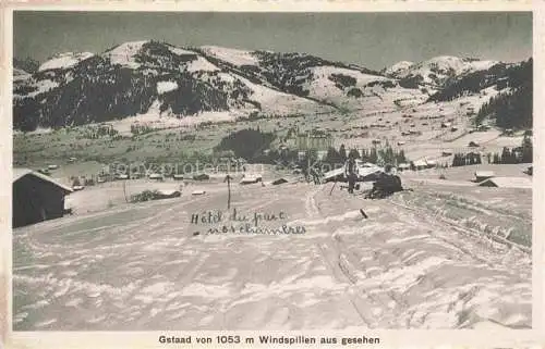 AK / Ansichtskarte Gstaad Saanen BE Blick von Windspillen Winterpanorama