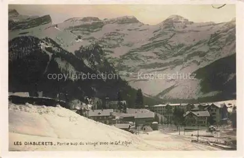 AK / Ansichtskarte Les Diablerets VD Partie sup du village avec le Grand Hotel
