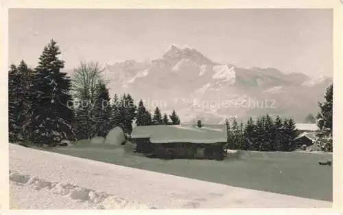 AK / Ansichtskarte Villars -sur-Ollon Aigle VD Winterpanorama