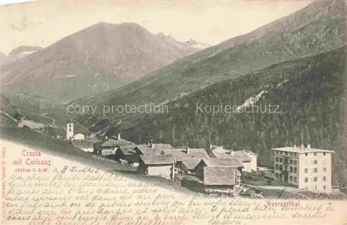 AK / Ansichtskarte Aversertal Avers-Juf GR Cresta mit Curhaus