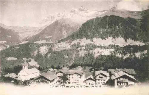 AK / Ansichtskarte Champery VS et la Dent du Midi