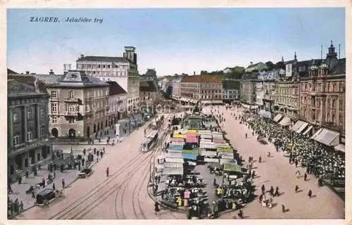 AK / Ansichtskarte ZAGREB Agram Croatia Jelacicev trg
