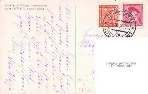AK / Ansichtskarte Teplitz -Schoenau TEPLICE CZ Stadtansicht