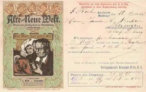 AK / Ansichtskarte EINSIEDELN  SZ Alte und Neue Welt Illustriertes Familienblatt zur Unterhaltung und Belehrung Kuenstlerkarte