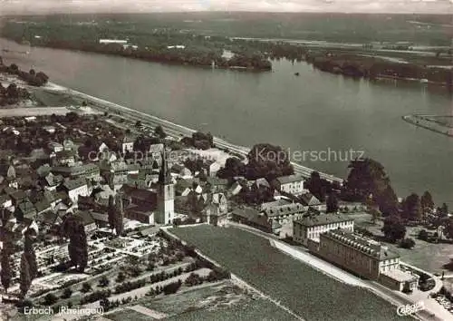 AK / Ansichtskarte Erbach Rheingau Eltville Hessen Fliegeraufnahme