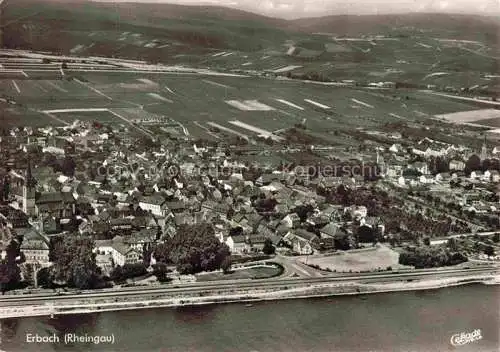 AK / Ansichtskarte Erbach Rheingau Eltville Hessen Fliegeraufnahme