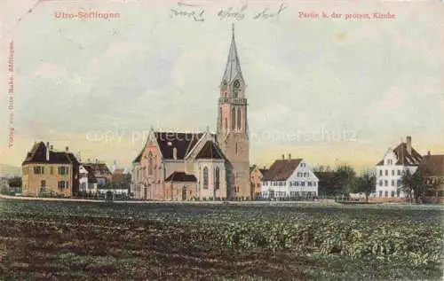 AK / Ansichtskarte Soeflingen ULM Donau BW Partie bei der protestantischen Kirche