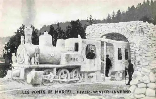 AK / Ansichtskarte Les Ponts-de-Martel LE LOCLE NE Hiver Winter Inverno Dampflokomotive