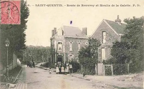 AK / Ansichtskarte Saint-Quentin 02 Aisne Route de Rouvroy et Moulin de la Galette