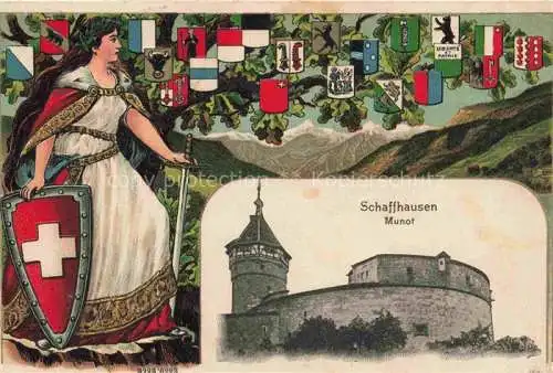 AK / Ansichtskarte SCHAFFHAUSEN  SH Festung Munot Wappen