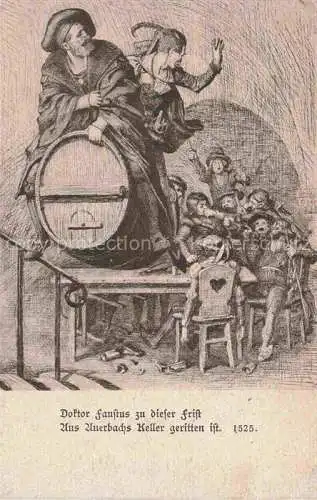 AK / Ansichtskarte GOETHE Johann Wolfgang von (1749-1832) Dichter Auerbachs Keller Leipzig