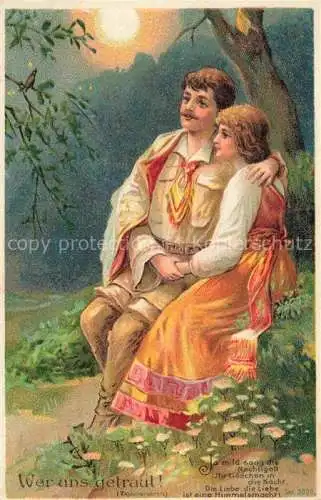 AK / Ansichtskarte Zigeunerbaron Operette STRAUss Johann Komponist Getraut Liebespaar 