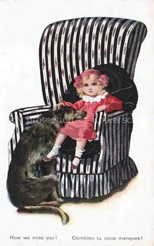 AK / Ansichtskarte Verlag Artistique Kuenstlerpostkarte Nr. 1944 Kind Hund