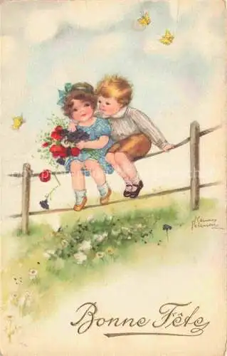 AK / Ansichtskarte PETERSEN Hannes Kuenstlerkarte Kinder Bonne Fete 