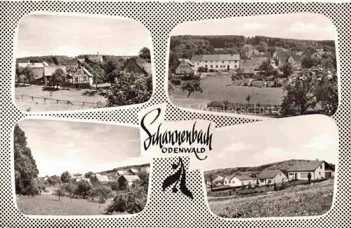 AK / Ansichtskarte Schannenbach Lautertal Odenwald Bergstrasse Hessen Gasthaus Pension Zum Odenwald Teilansichten