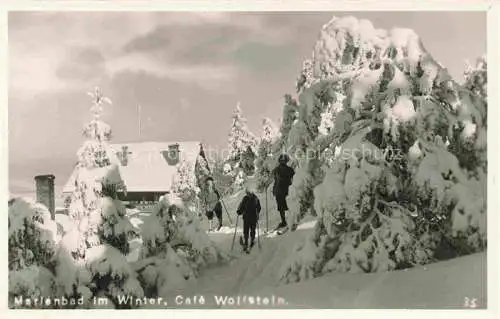 AK / Ansichtskarte Marienbad MARIANSKE LAZNE CZ Winteridyll Cafe Wolfstein
